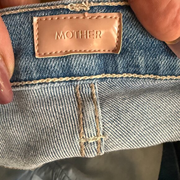 Mother Denim The Rambler Zip Flood Womens High-Waisted Blue Denim Jeans in Out o - Picture 6 of 9